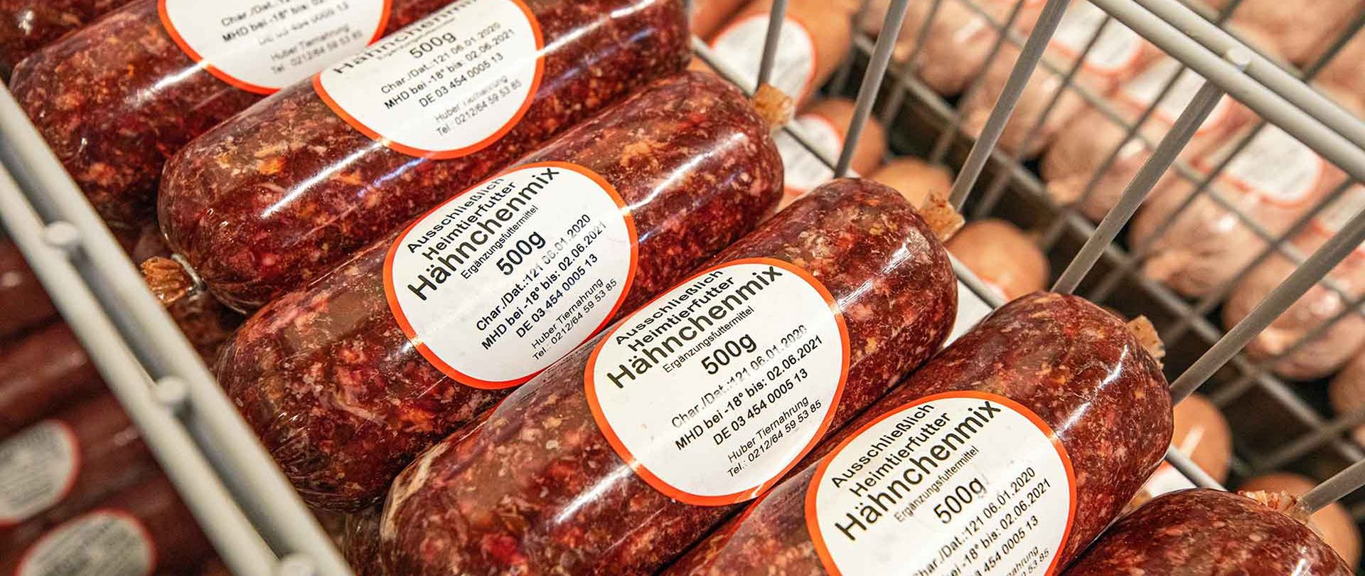 Frischfleisch von Huber Tiernahrung in Wurstform